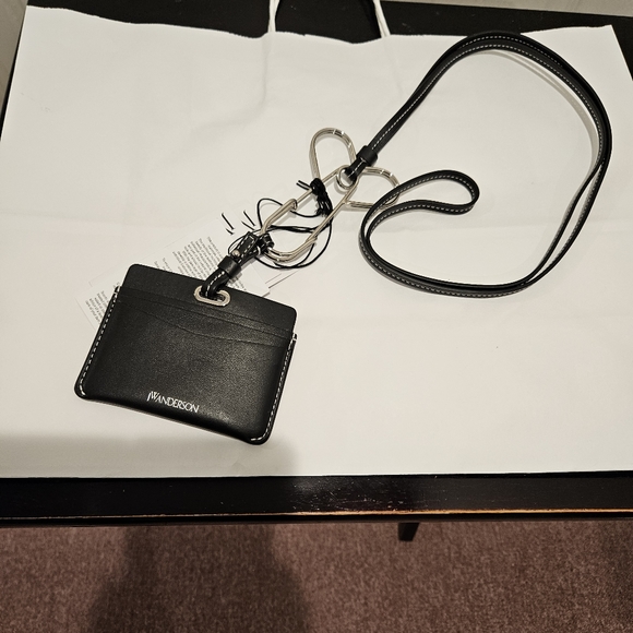 JW ANDERSON Safety Pin Leather Card Holder - UNISEX - Picture 6 of 8